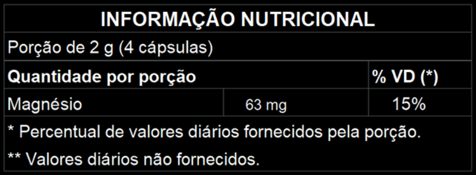 Cloreto de Magnesio PA 500mg 120 cápsulas Nathus