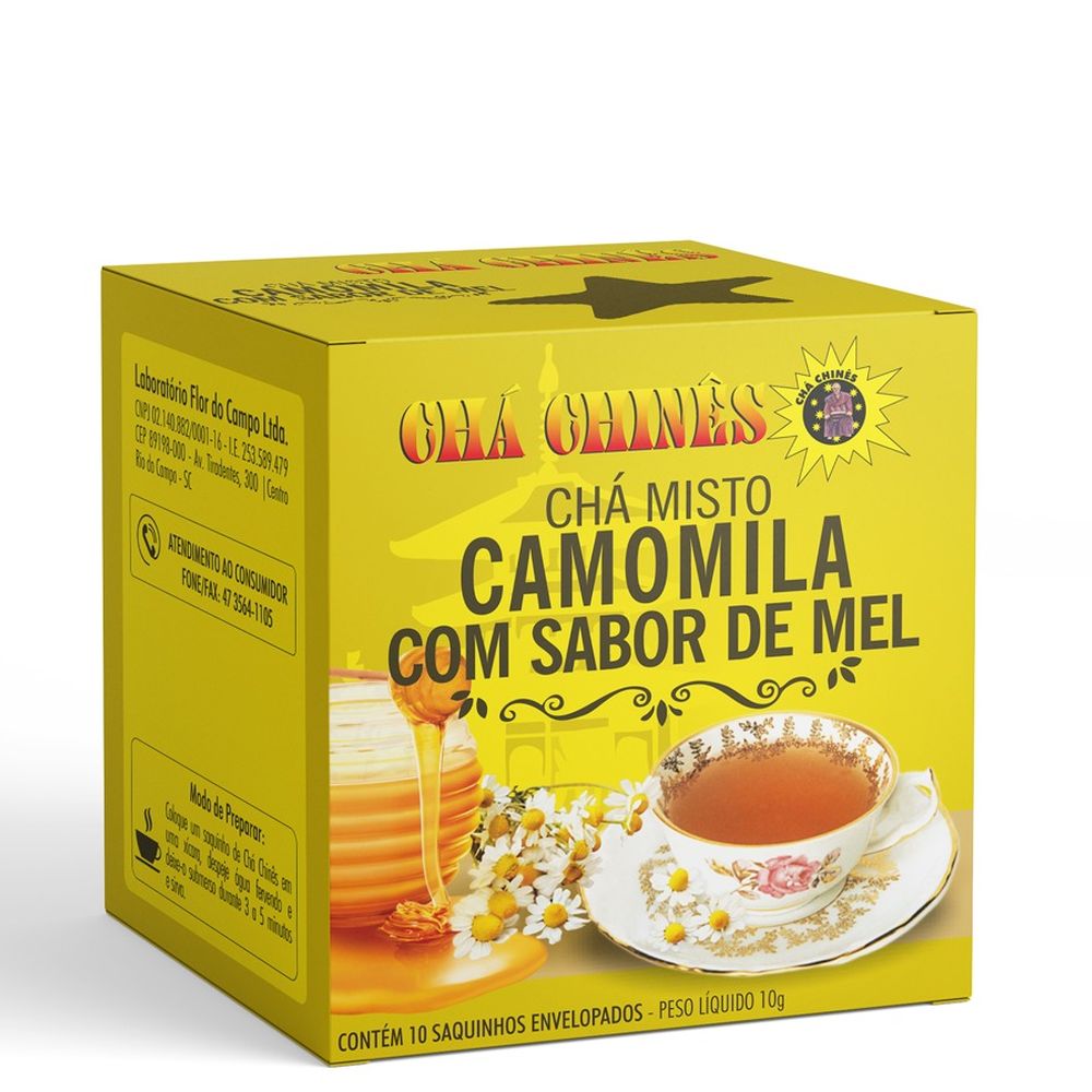 Cha Camomila com Mel 10g Cha Chines