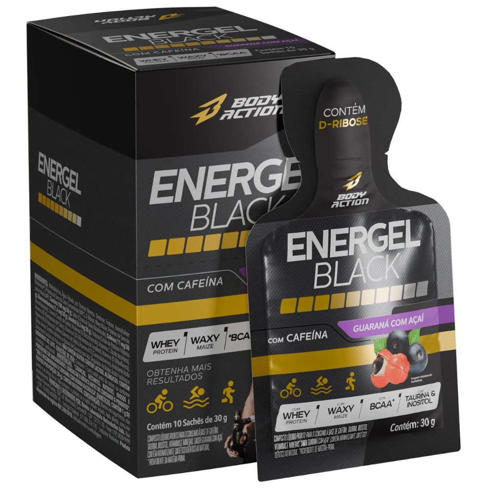 Energel Black 10x30g Guarana com Açai Body Action