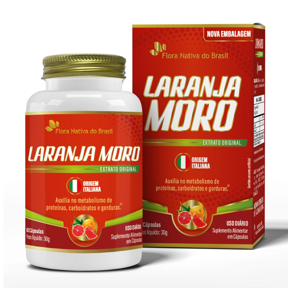 Laranja Moro + Picolinato de Cromo 500mg 60 cápsulas Flora Nativa