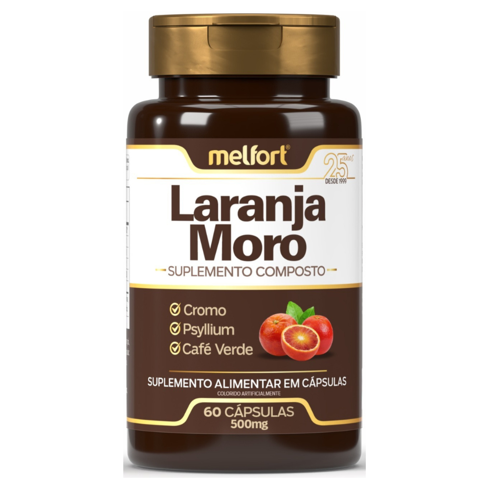 Laranja Moro com Cafe Verde e Picolinato de Cromo (Lipofort) 500mg 60 cápsulas Melfort