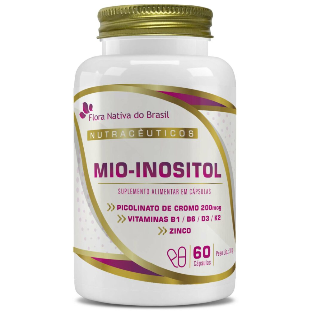 Mio-Inositol (Picolinato de Cromo/Zinco/Vitaminas) 500mg 60 cápsulas Flora Nativa