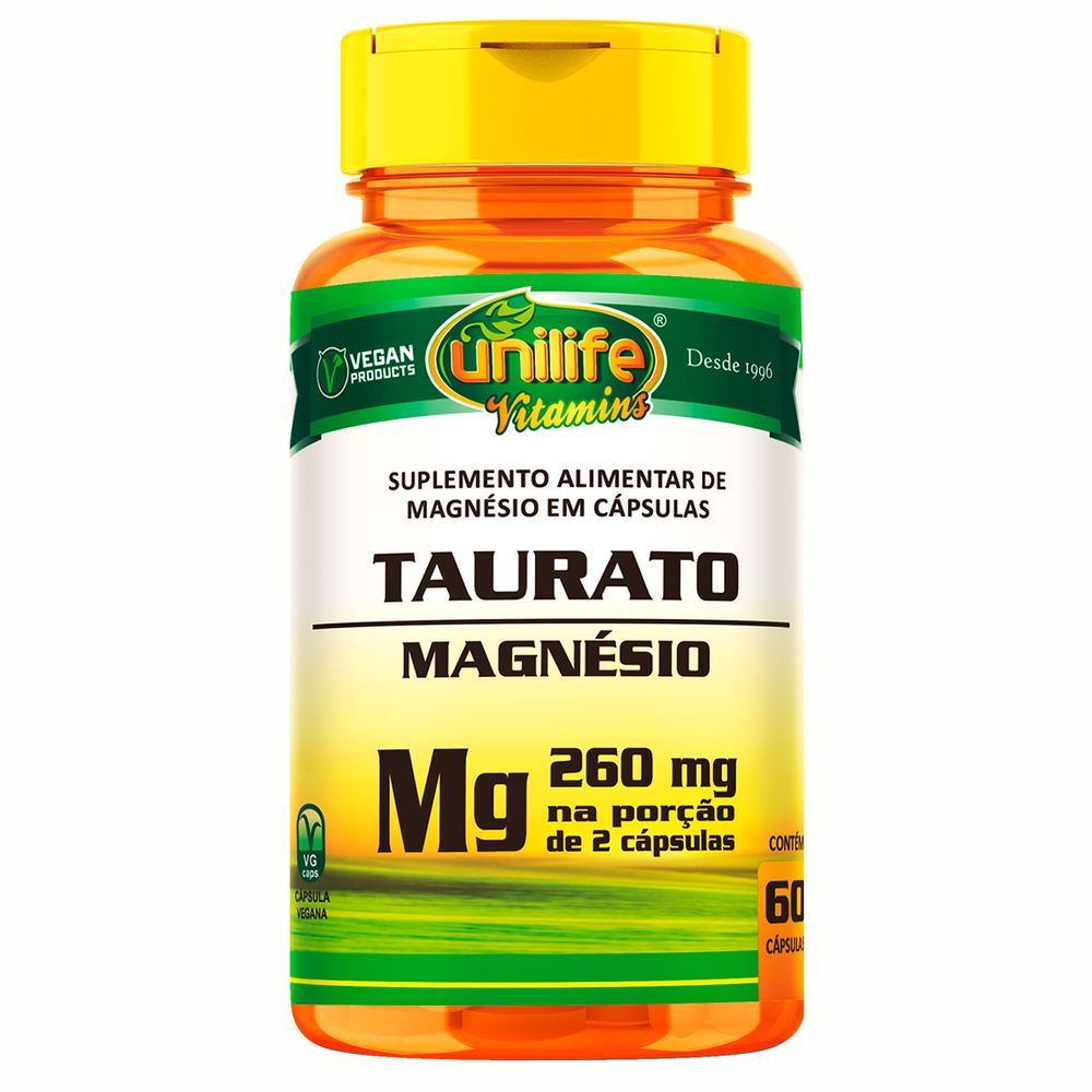 Magnesio Taurato 620mg 60 cápsulas Unilife