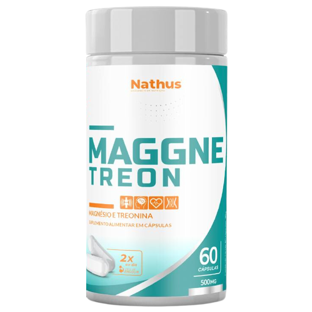 Magnesio Treonato - Maggne Treon 500mg 60 cápsulas Nathus