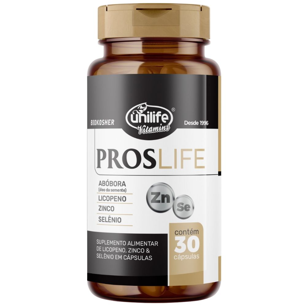 Proslife - Oleo de abobora, licopeno, zinco e selenio - 750mg 30 cápsulas Unilife