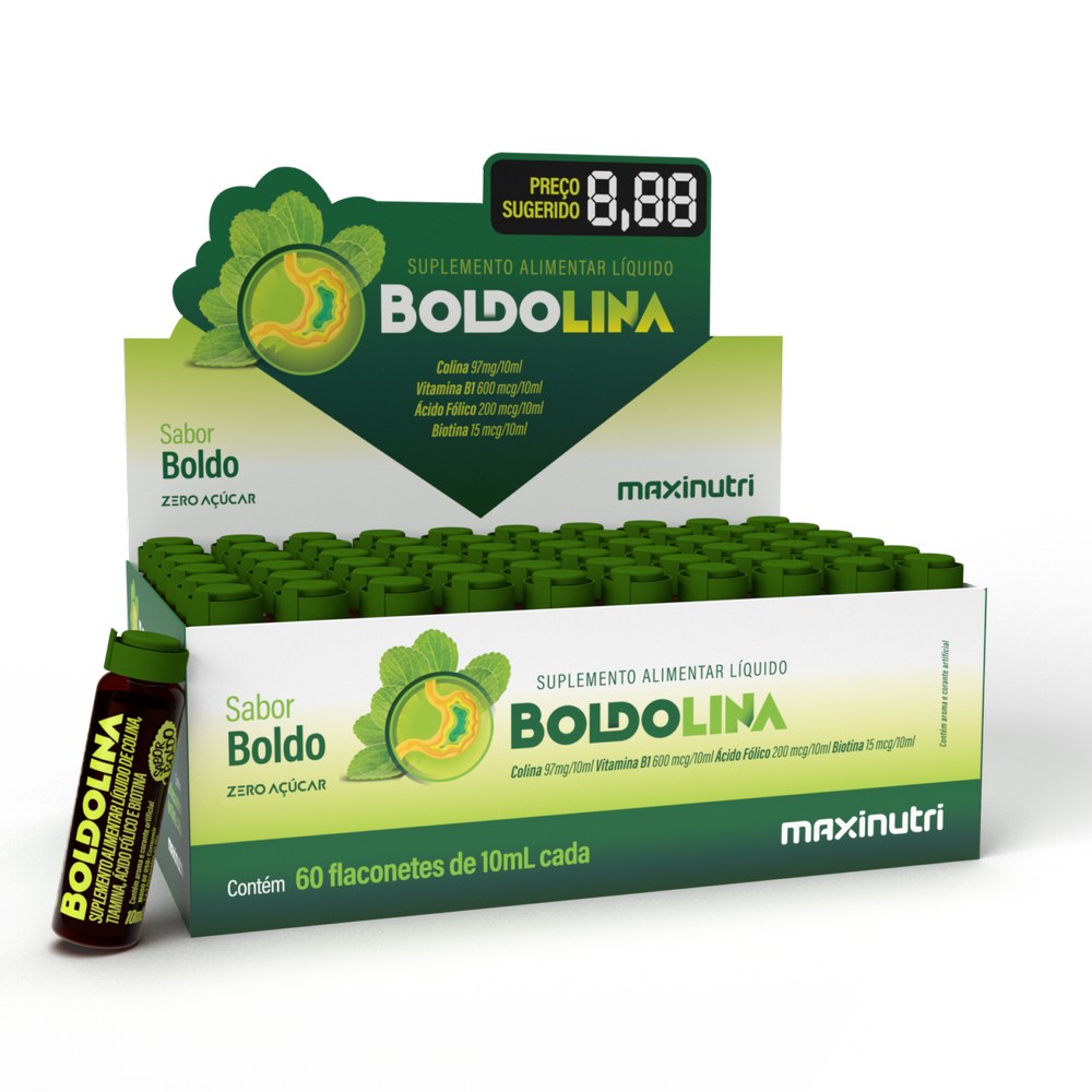 Boldolina Flaconete (Colina + Assoc.) 60x10ml Boldo Maxinutri