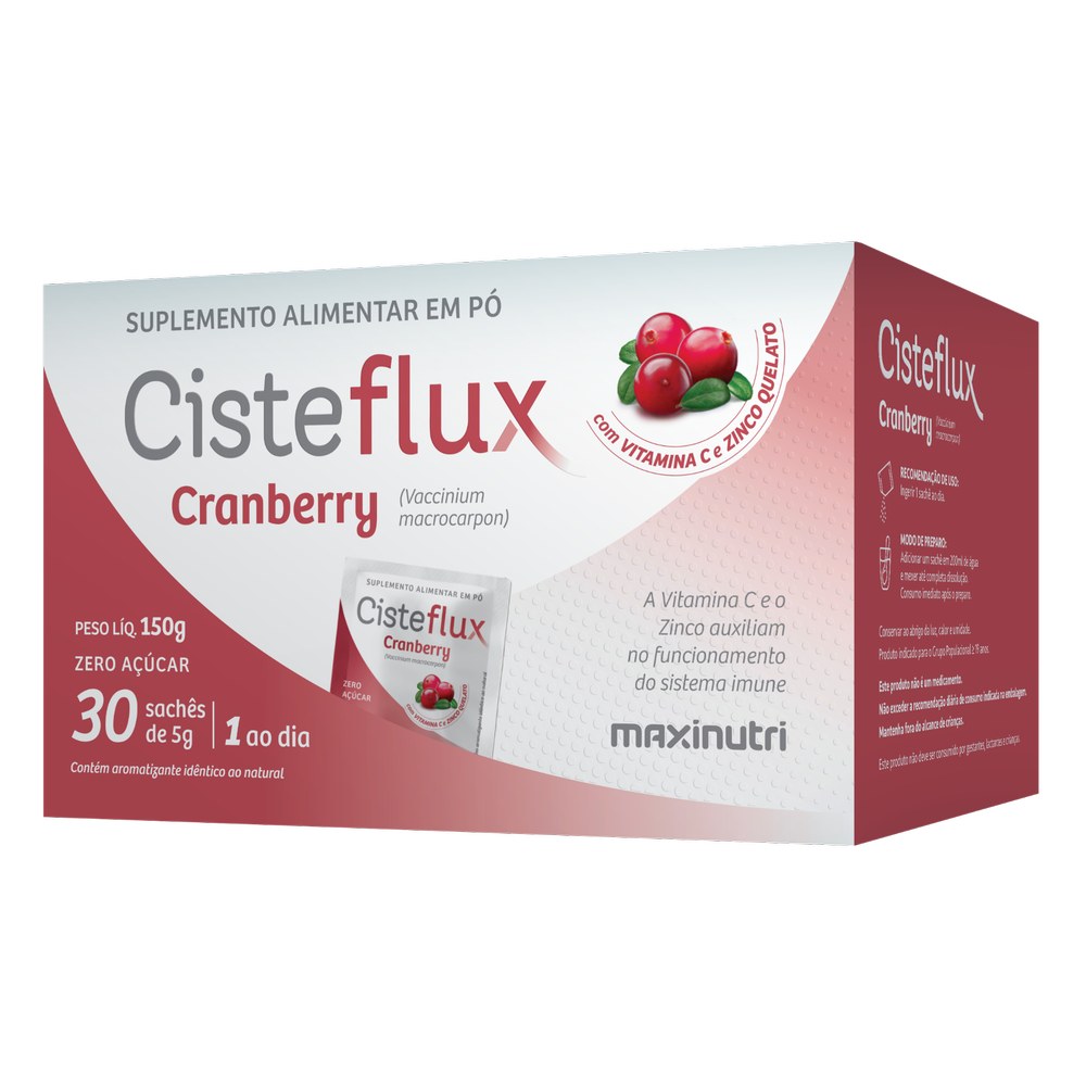 Cisteflux - Composto com Cranberry em Sache - 30x5g Maxinutri