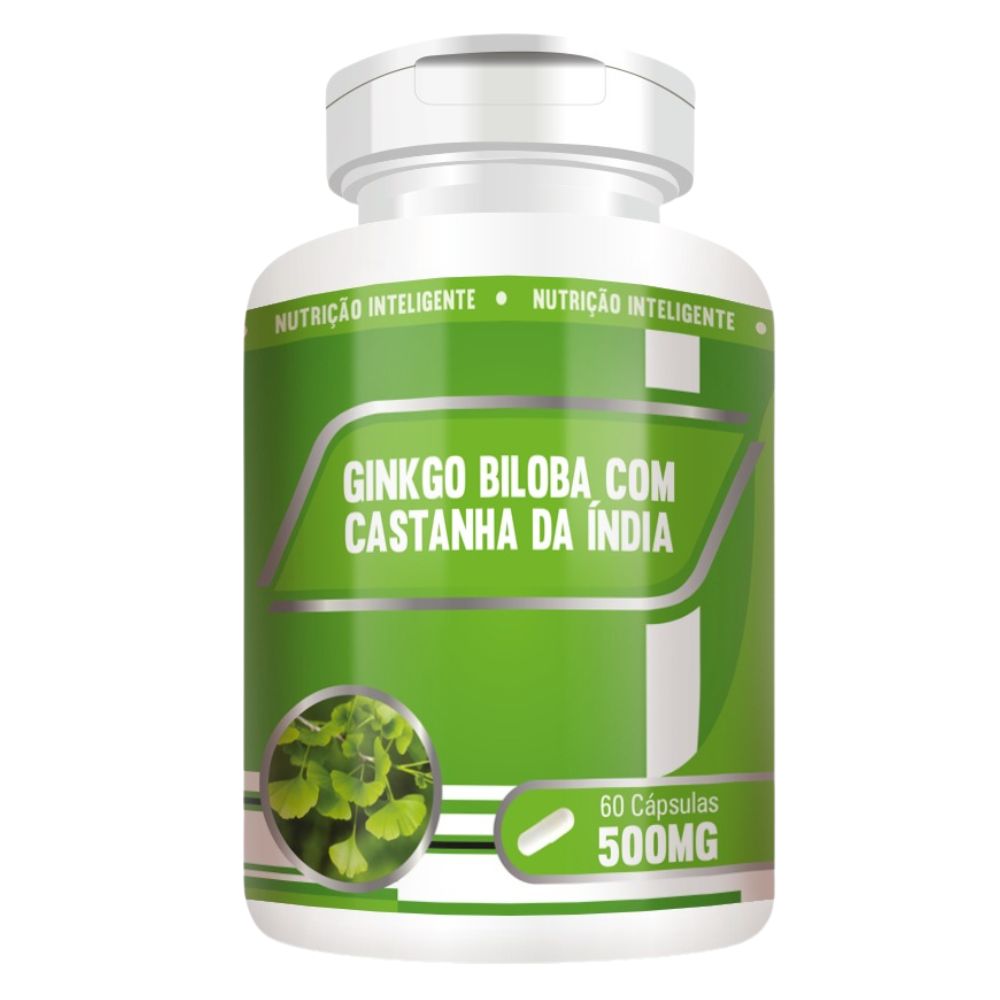 Ginkgo Biloba com Castanha da India 500 mg 60 cápsulas RN Suplementos