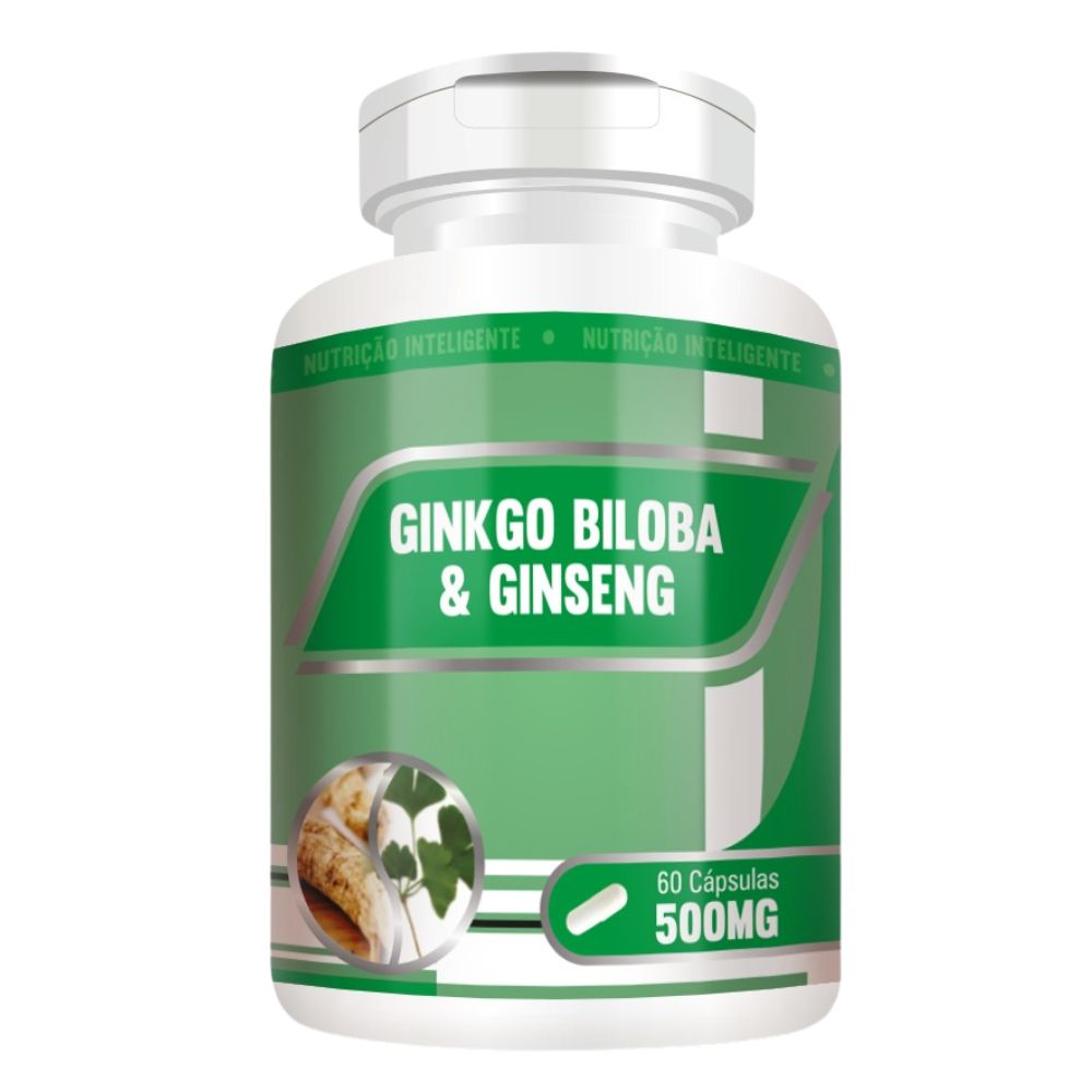 Ginkgo Biloba com Ginseng 500mg 60 cápsulas RN Suplementos