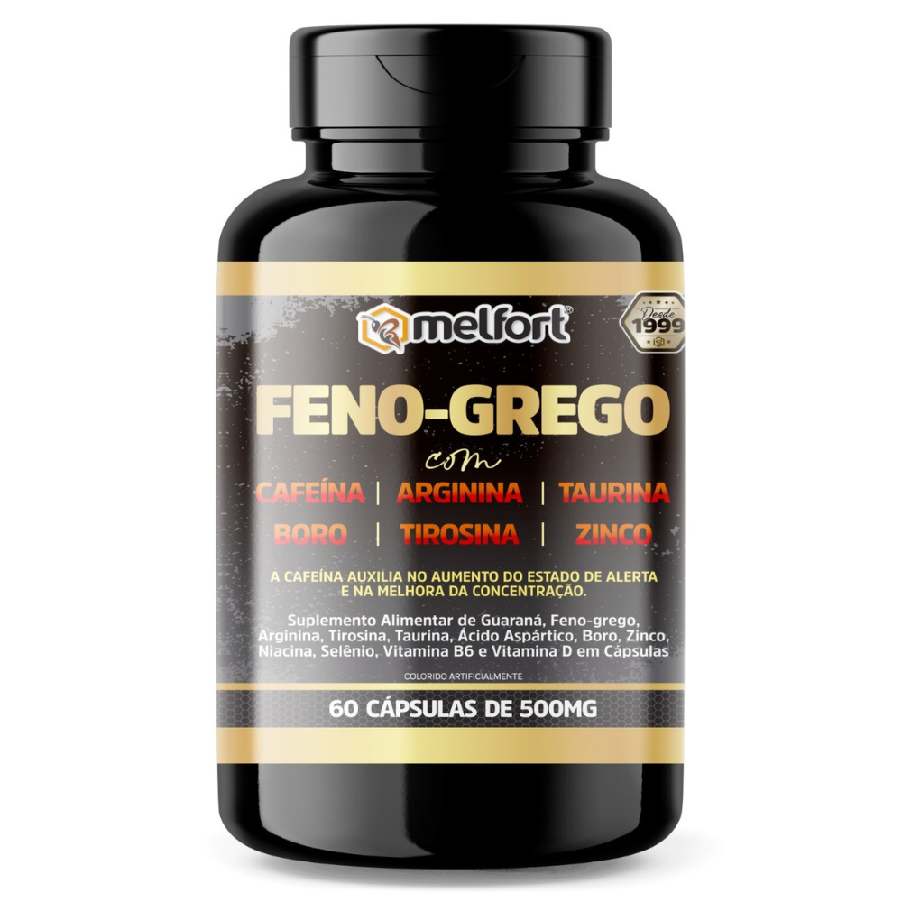 Feno Grego com Boro, Tirosina e associações (Testofort) 500mg 60 cápsulas Melfort