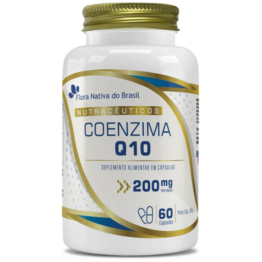 Coenzima Q10 (200mg por porção) 500mg 60 cápsulas Flora Nativa