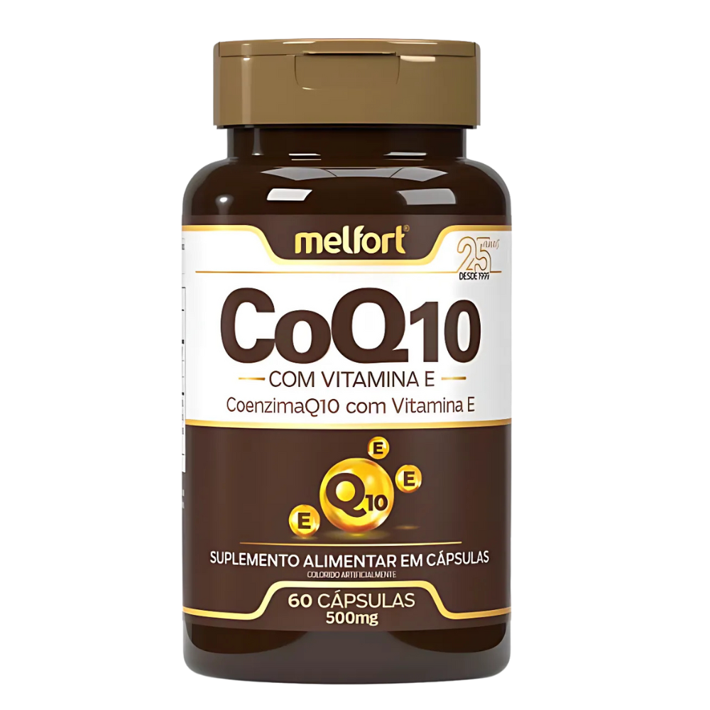 Coenzima Q10 (50mg) com Vitamina E 500mg 60 cápsulas Melfort