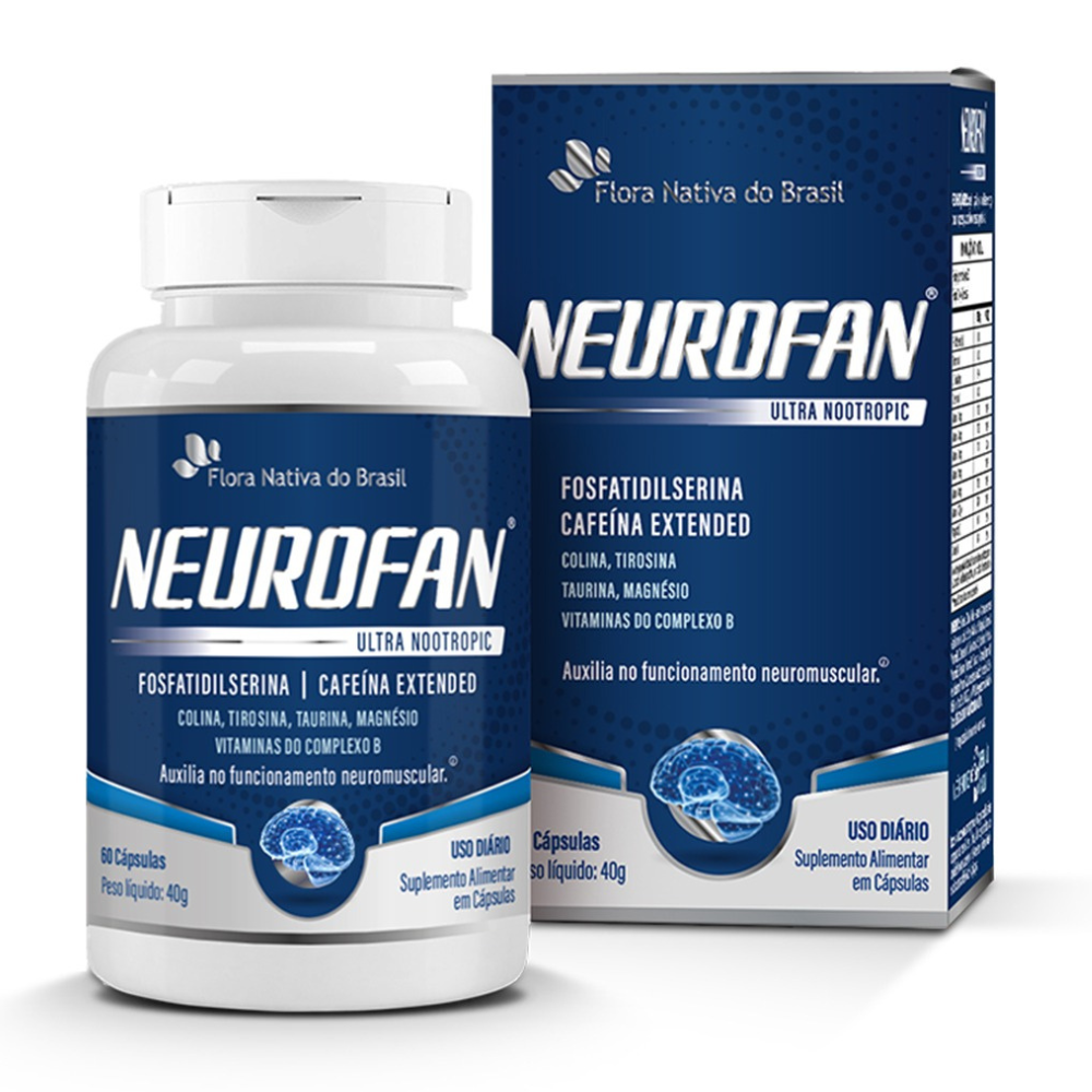 Neurofan Ultra - com Cafeina 670mg 60 cápsulas Flora Nativa