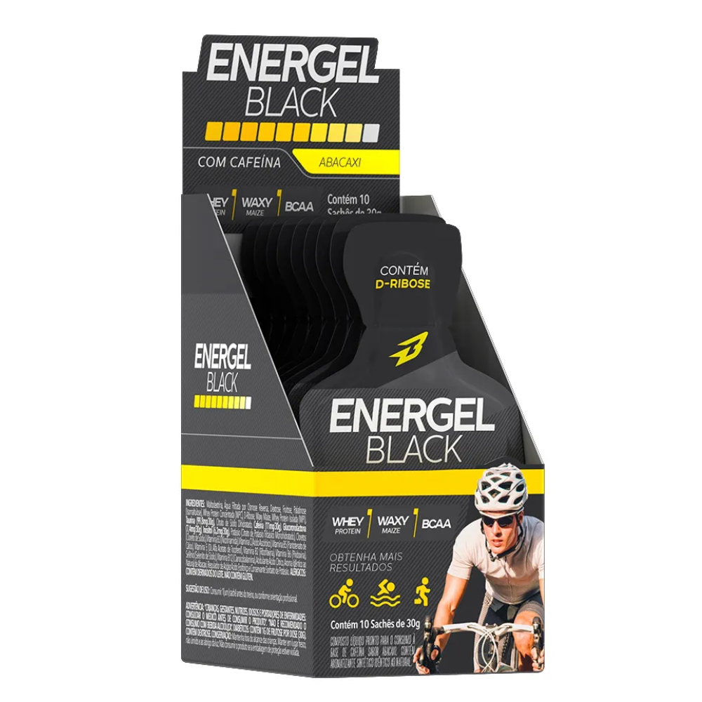 Energel Black 10x30g Abacaxi com Hortela Body Action
