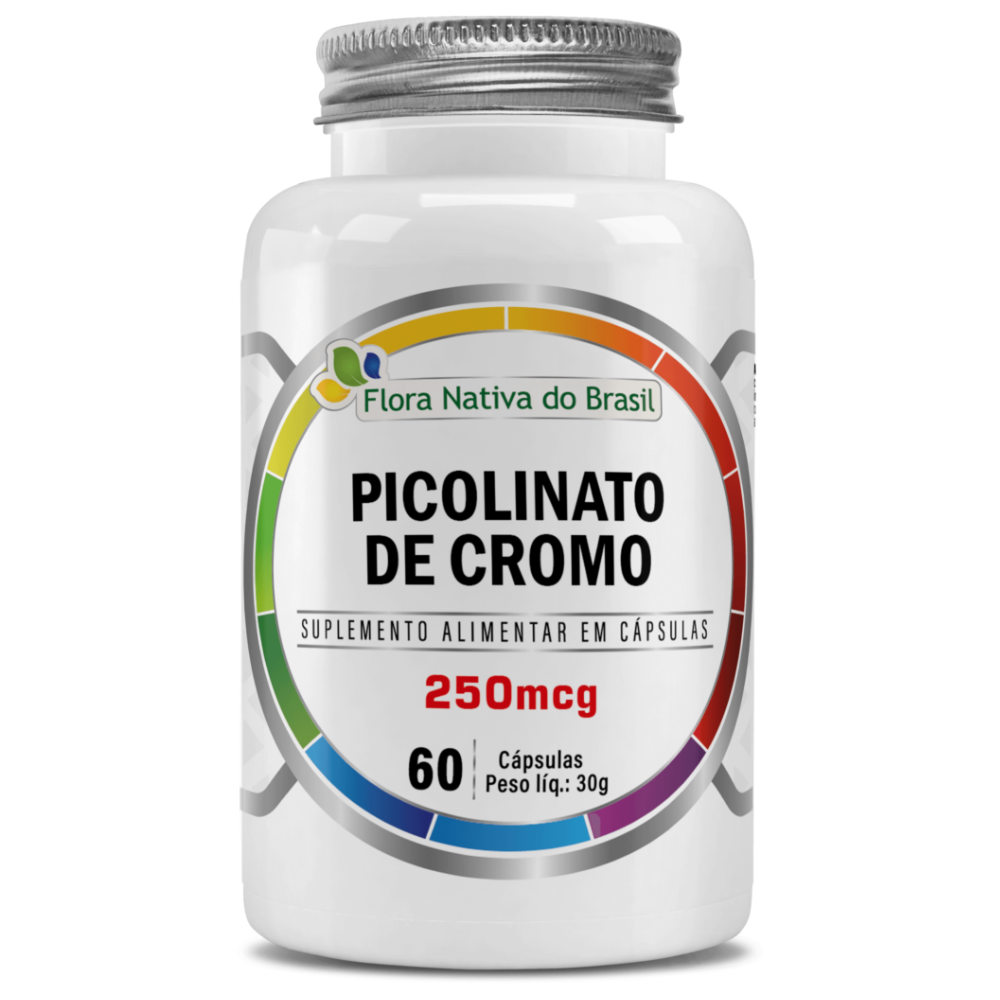 Picolinato de Cromo (250mcg) 500mg 60 cápsulas Flora Nativa