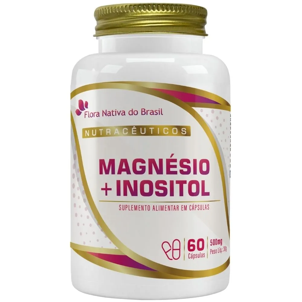 Magnesio com Inositol 500mg 60 cápsulas Flora Nativa