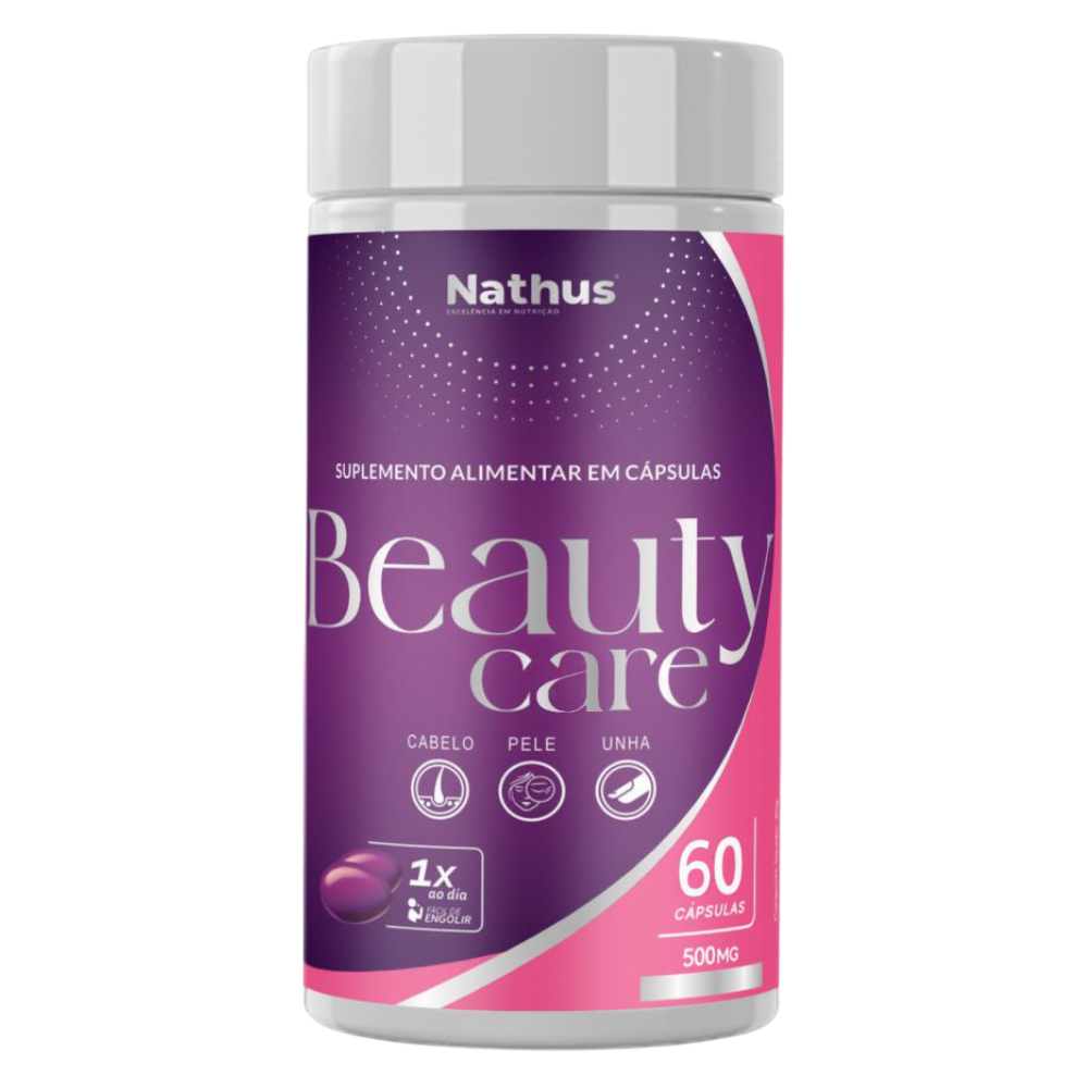 Beauty Care - Biotina, Colágeno II, Zinco e Vitamina A - 400mg 60 cápsulas Nathus