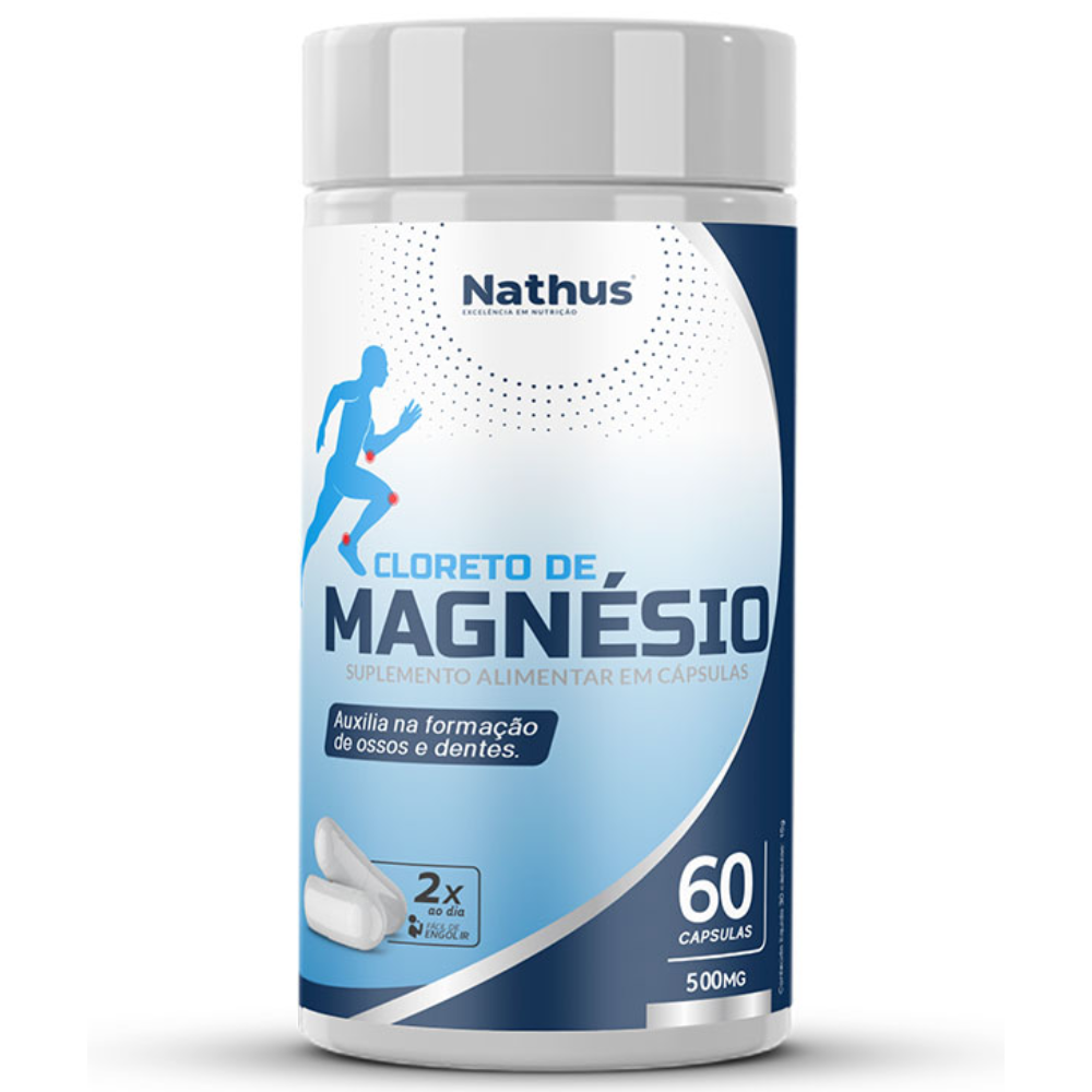 Cloreto de Magnesio PA 500mg 60 cápsulas Nathus