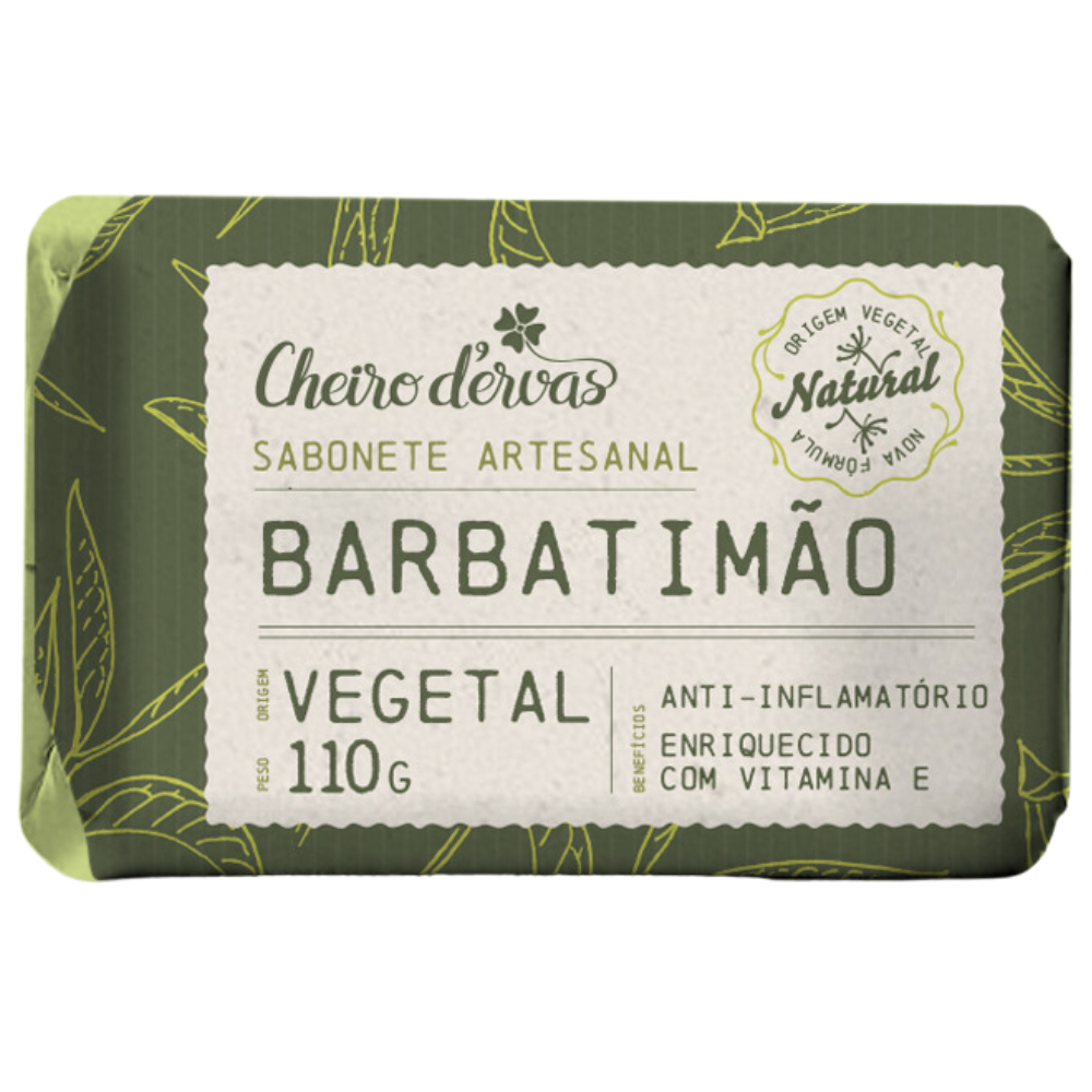 Sabonete Barbatimao Natural 110g Cheiro D'ervas