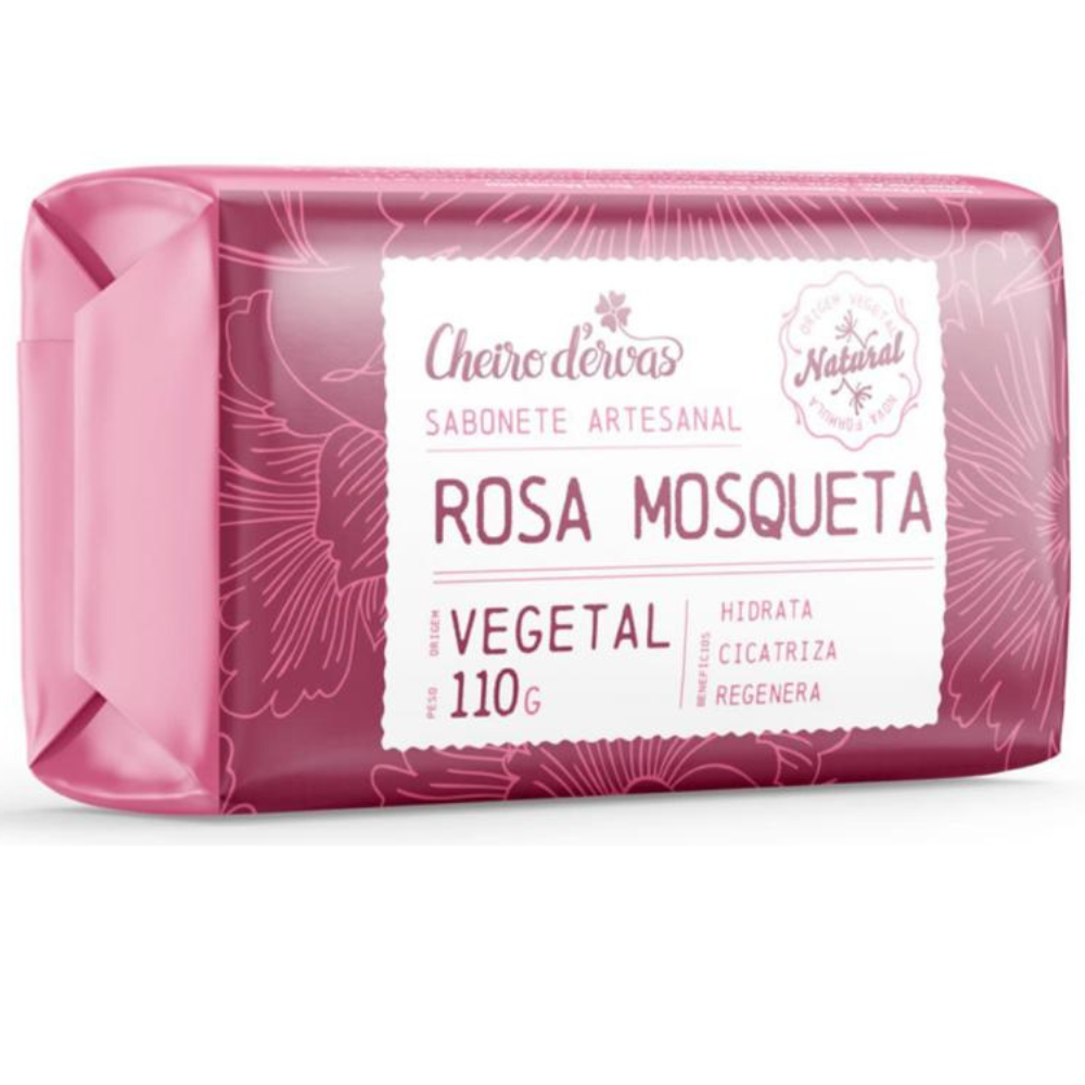Sabonete Rosa Mosqueta Natural 110g Cheiro D'ervas