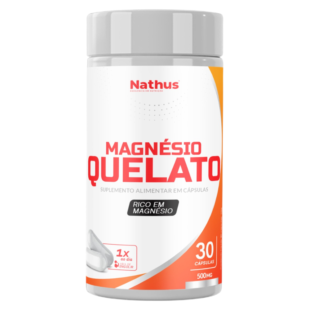 Magnesio Quelato concentrado 500mg 30 cápsulas Nathus
