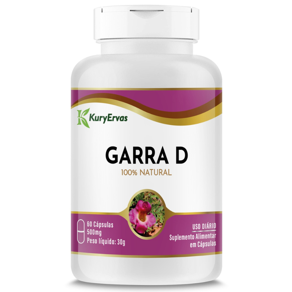 Garra D 500mg 60 cápsulas Kury Ervas