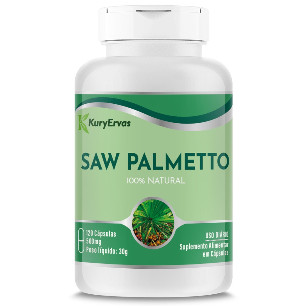 Saw Palmetto 500mg 120 cápsulas Kury Ervas
