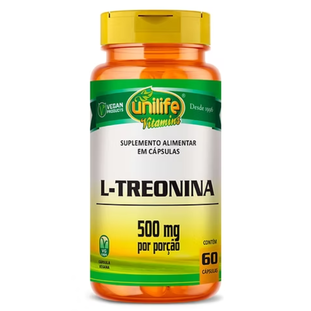 L-Treonina 500mg 60 cápsulas Unilife