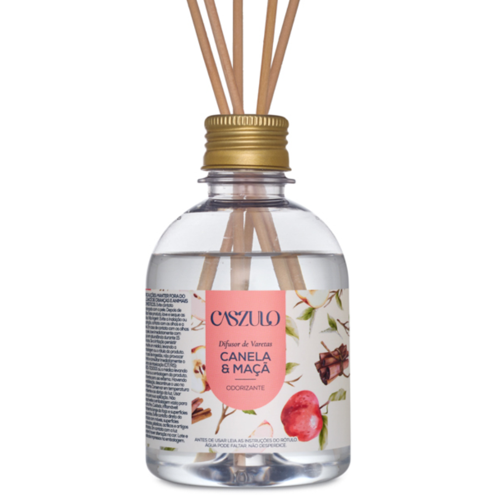 Difusor Varetas Canela e Maça 250ml Caszulo