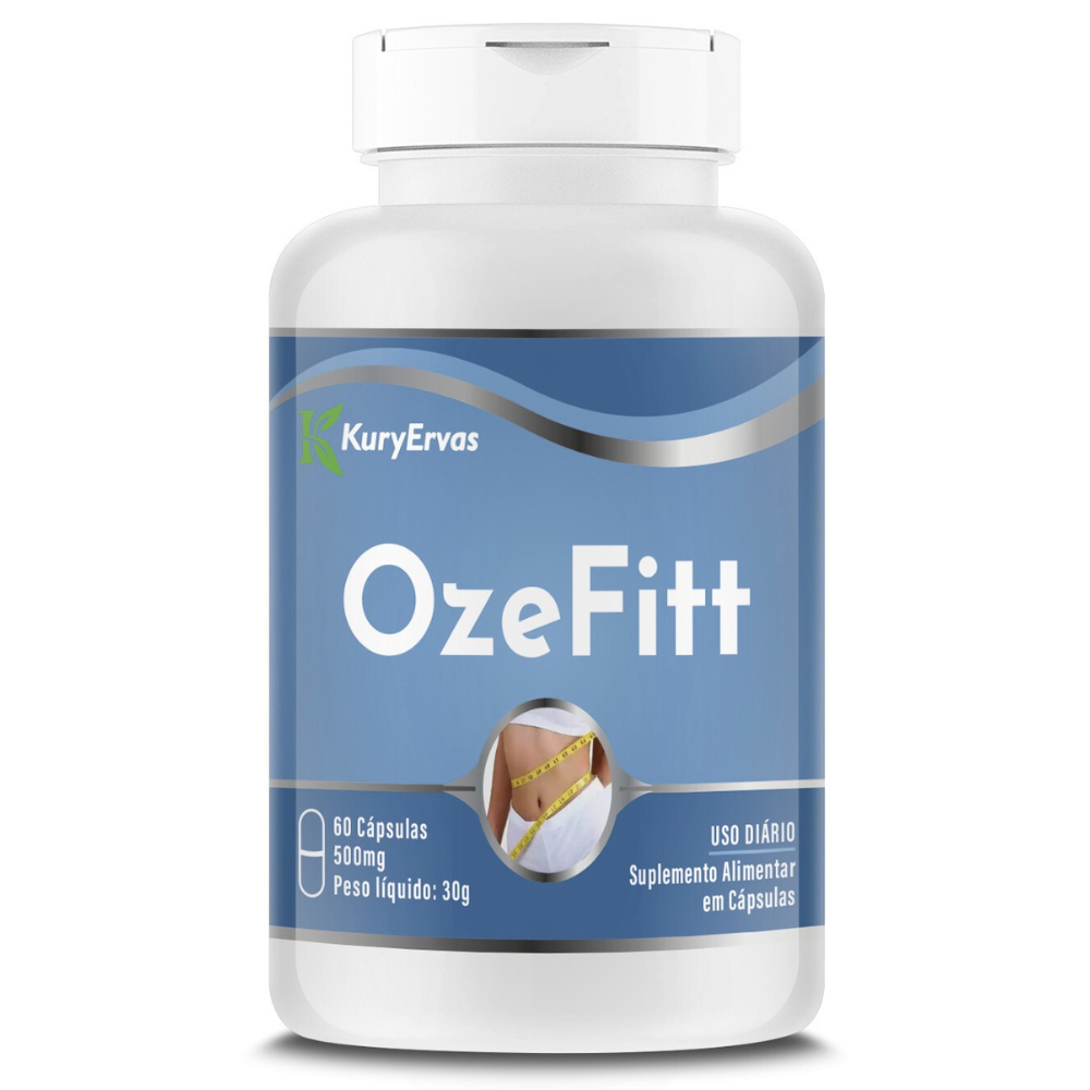 OzeFitt - Glucomannan, Berberina, Feno Grego, Garcinia e Psyllium - 500mg 60 cápsulas Kury Ervas