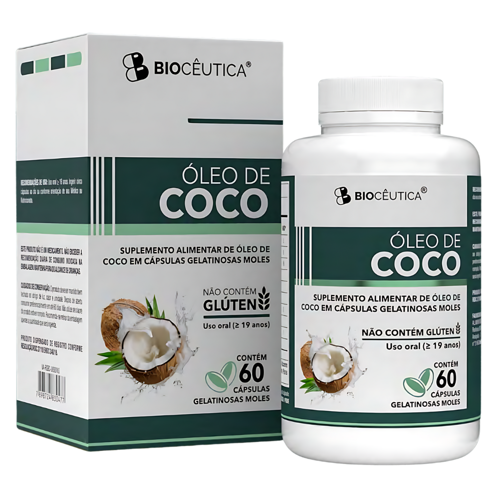 Oleo de Coco 1350mg 60 cápsulas Bioceutica