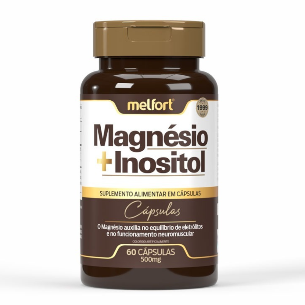 Magnesio com Inositol 500mg 60 cápsulas Melfort