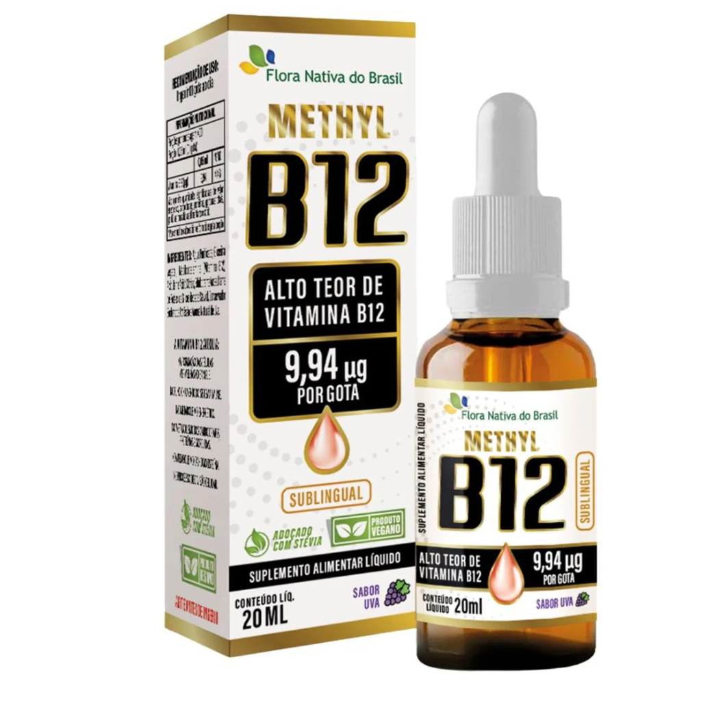 Vitamina B12 - Methyl (Metilcobalamina) Uva 20ml Flora Nativa