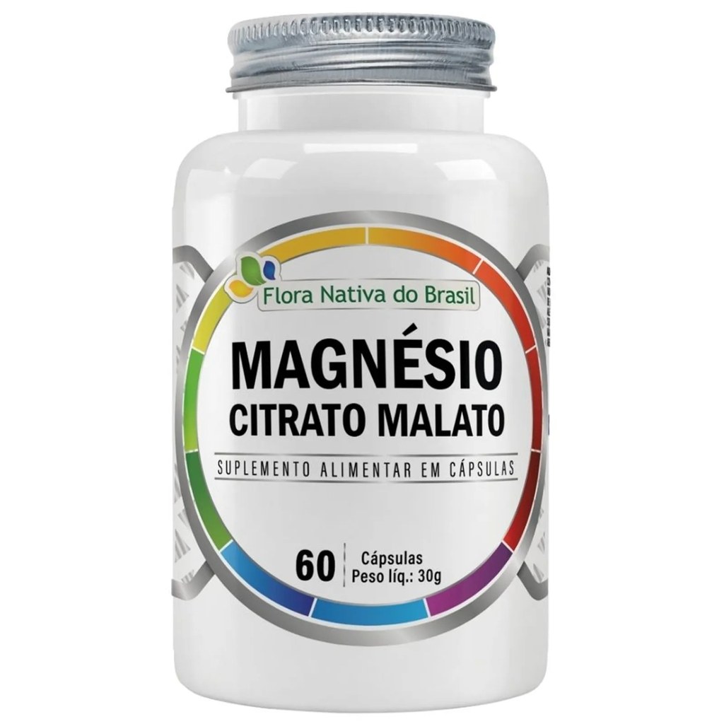 Magnesio Citrato Malato 500mg 60 cápsulas Flora Nativa