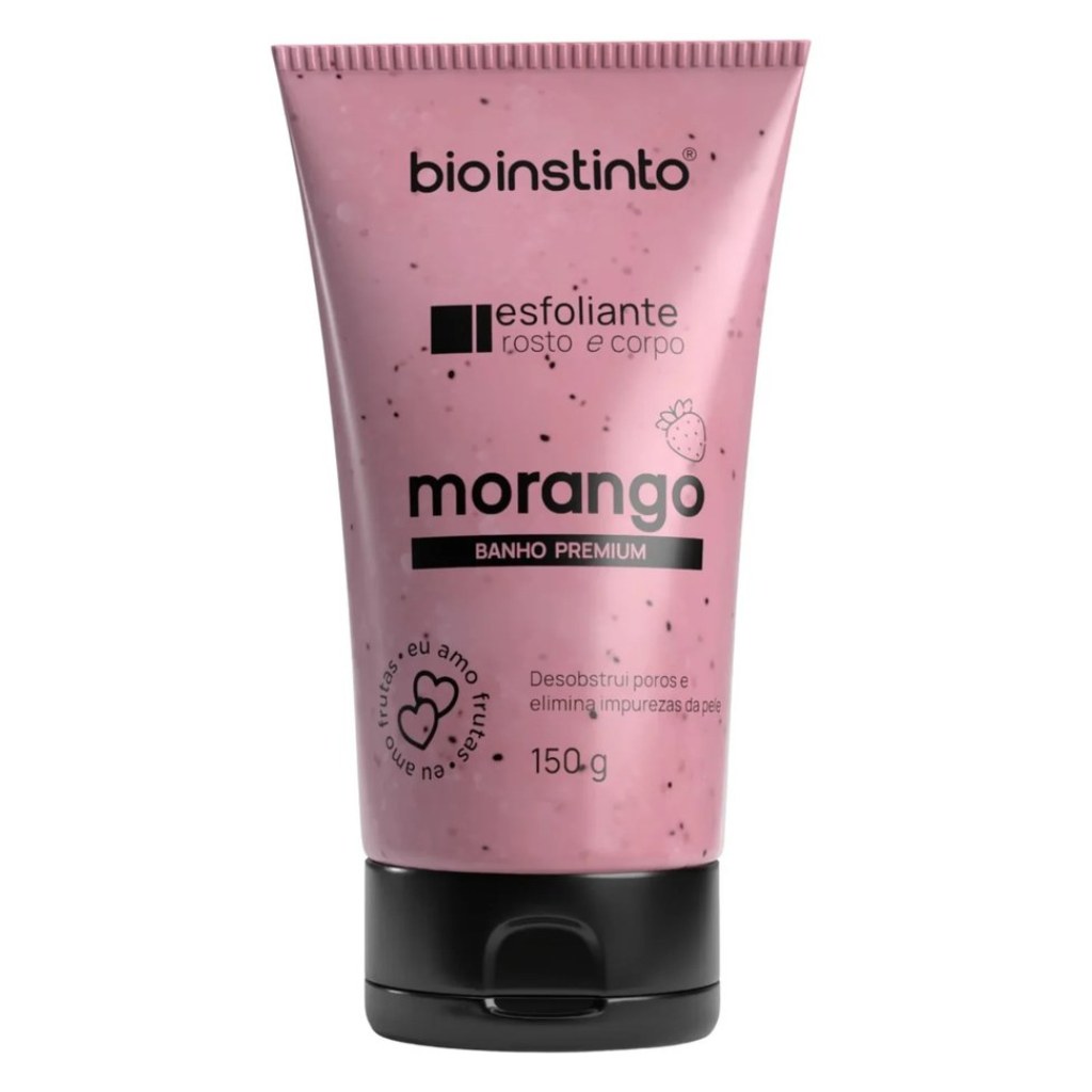 Esfoliante Rosto e Corpo Morango 150g Bio Instinto