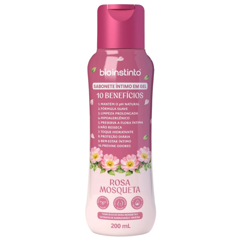 Sabonete Intimo Gel de Rosa Mosqueta 200ml Bio Instinto