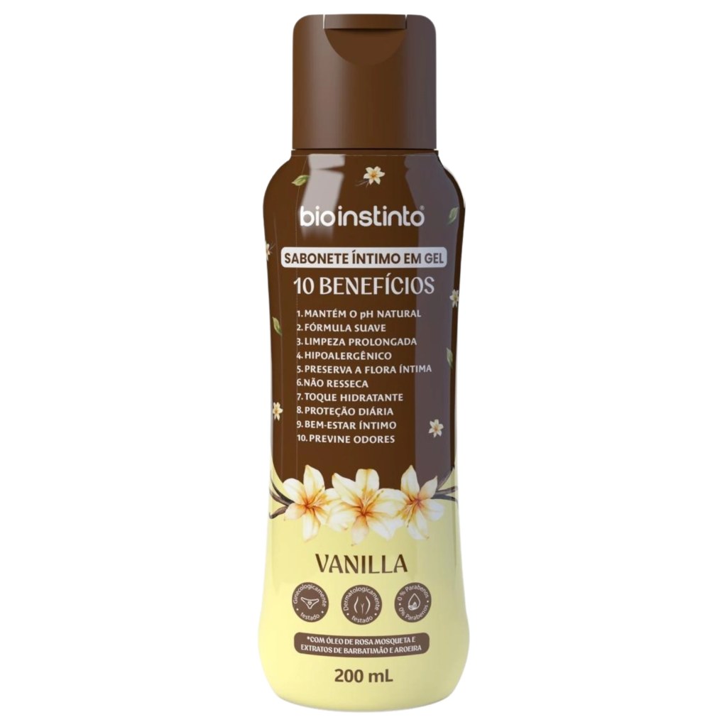 Sabonete Intimo Gel de Vanilla (Baunilha) 200ml Bio Instinto