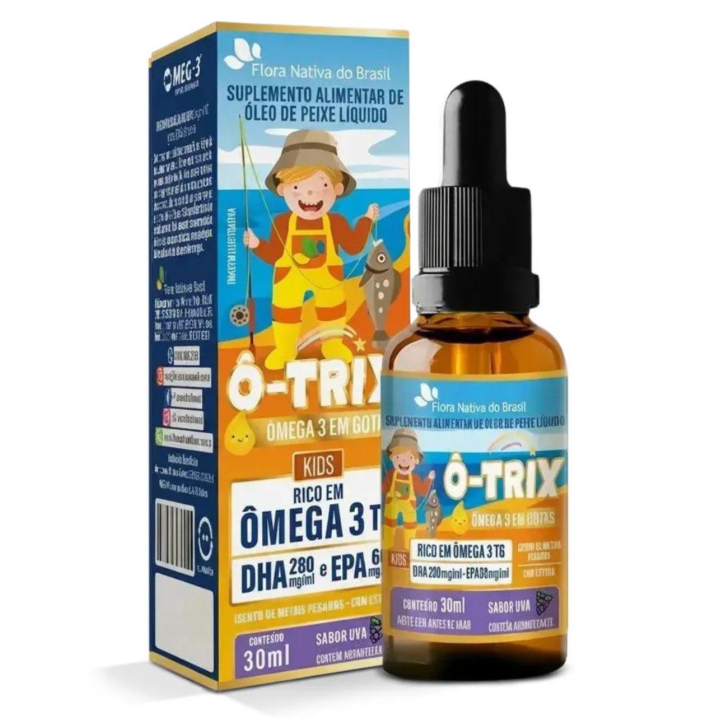 O-Trix Kids (Omega 3 TG) Sabor Uva 30ml Flora Nativa