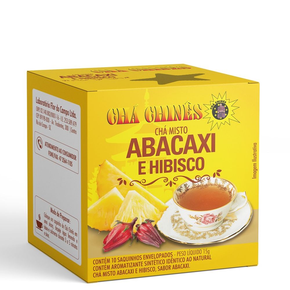 Cha Abacaxi com Hibisco 15g Cha Chines