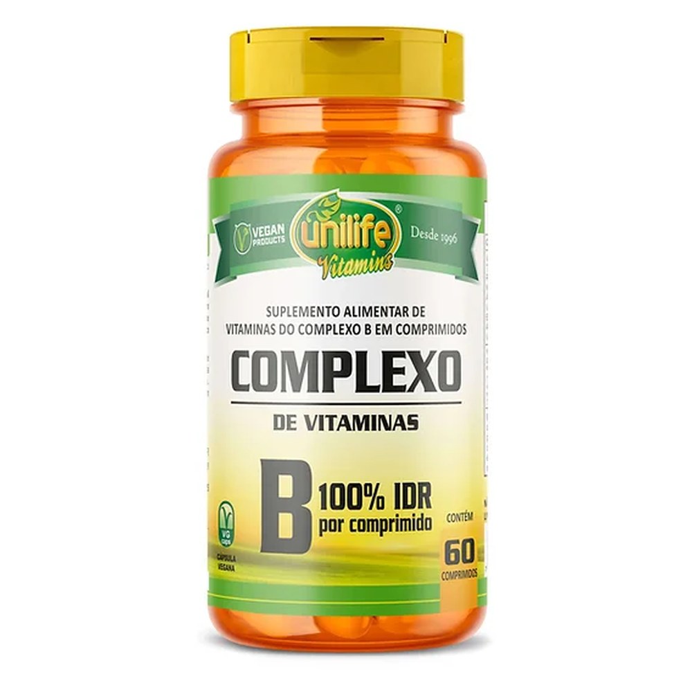 Complexo B - 100% IDR - 500mg 60 comprimidos Unilife