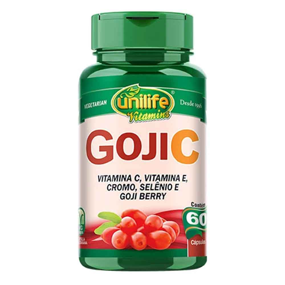 Gojiberry com Vitamina C 500mg 60 cápsulas Unilife