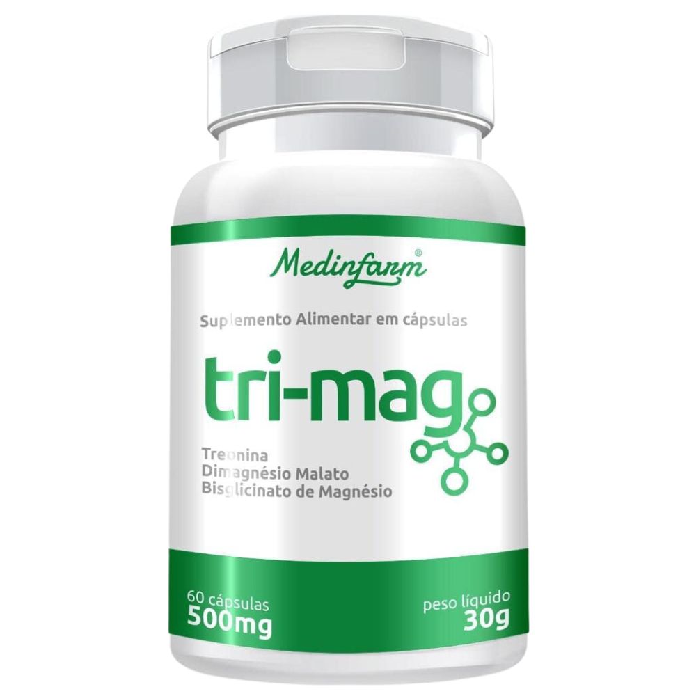 Trimag (Treonato + Quelato + Dimalato) 500mg 60 cápsulas Medinfarm - Genesis
